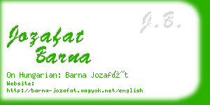 jozafat barna business card